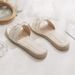 Genuine Soft Leather For Women, Outdoor Beach Travel Shoes, Low-heeled Soft-soled Slip-on , Soft Surface Fairy , Trendy_vogvips.com