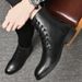 Fleece Martin Boots Men's Black Leather Boots Casual Warm High Top Boots_vogvips.com