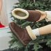 Ugly Cute Big Head Fluffy Boots Snow Boots Women's Thickened Velvet Short Tube Warm Bread Cotton Shoes_vogvips.com
