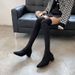 Stocking Pointed Toe Slim Tube Knitted Wool Elastic Sock Chunky Heel High Heels Over-the-Knee Long Boots Women_vogvips.com