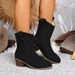 Women Ankle Boots Autumn Winter Short Boots Te Mu Plus Size Square Heel Round Toe Fashion Autumn Winter New Mouth Mid Calf Over The Knee Women_vogvips.com