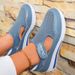 Versatile Large Casual Flyknit Slope Heel Thick Soled Velcro Mesh Women's Shoes_vogvips.com