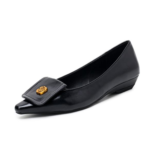 Pointed Single Shoes Women's Thick Heel French Small Fragrant Wind Doudou Shoes Spring Shallow Mouth Soft Sole Ladyshoes_vogvips.com