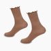 Spring and summer thin white wood ear edge pile socks Japanese JK socks women's Lolita Mary Jane shoes lace mid tube socks_vogvips.com