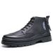 European Warm Series New Winter Martin For Men, British Style Mid-High Top Work Boots, Trendy Short Boots_vogvips.com