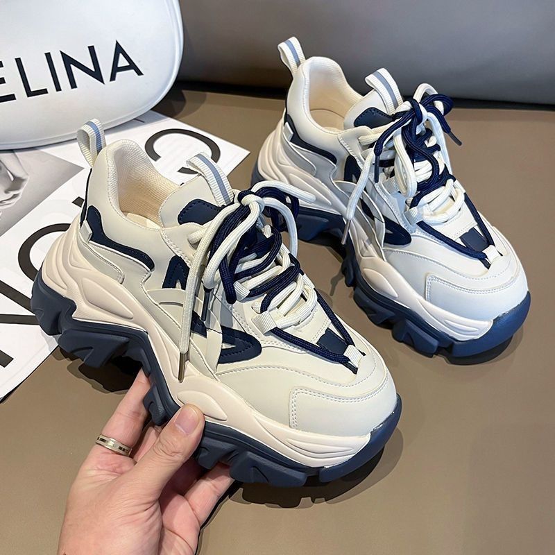 2024 Spring Summer New Foreign Dad Shoes For Women, Internet Celebrity Cat Ear Platform Sports Fashion White Shoes,_vogvips.com