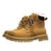 European Warm Series 2025 Winter Martin Men High Top Autumn Men's Fleece Lined Cotton Shoes Trendy Work Boots Yellow Short_vogvips.com