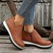 Large Size Women's Fashionable And Casual Single Shoes, Low Heel, Side Zipper, Suitable For All Seasons_vogvips.com