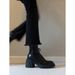Instant Dispatch~ Chunky Short For Women 2024 Autumn Winter New British Style Thick Sole High Heel Stretch Slim Martin_vogvips.com