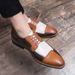 Fashion Personality Color Match Business Formal Low-top Men Trend Single Shoes_vogvips.com