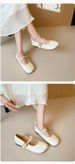 Flat Mary Jane Shoes Women's One-word French Single Shoes Women's Soft-soled Pig's Trotters Split-toed Shoes_vogvips.com