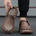 Quick-Dry EVA Solid Color Mens Sandals Fashion Trendy Lightweight Outdoor Travel Essentials Beach Shoes Casual Men’s_vogvips.com