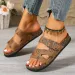 New Summer Boken Thick Soled Men's And Women's Trendy One Line Drag Non Slip Double Button Casual Beach Shoes_vogvips.com