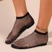 Cross-Border Plus Size Women's 2023 Independent Store Hot Sale Fishnet Socks Hollow Low Heel Flat Sandals For Women_vogvips.com