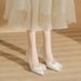 Women S White Style Wedding Heels Pointed Toe Bridal Shoes With Stiletto Heel Available In Wide Sizes_vogvips.com