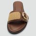 Women's Summer Flat Casual Sandals round Toe Color Block Beach Sandals One Strap Slippers 2025 New Style_vogvips.com