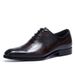 Full Grain Genuine Leather British Korean Style Trendy Formal Groom Wedding Business Casual Men's Shoes_vogvips.com