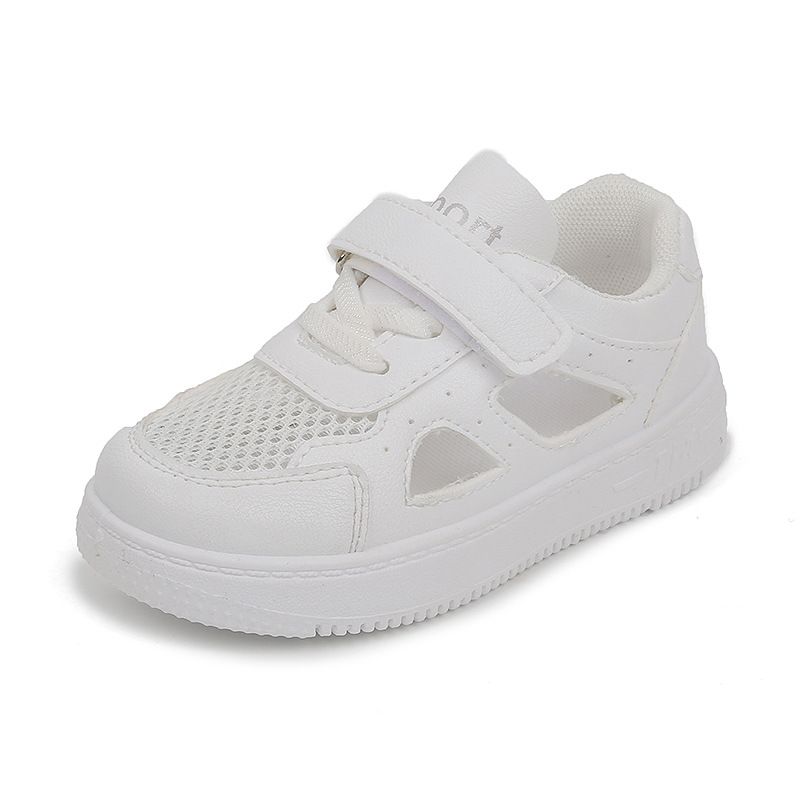 Children's Small White Shoes Summer Sports Shoes Boys Breathable Mesh Shoes Hollowed Out Girls Casual Board Shoes Soft Soled Baby Shoes_vogvips.com