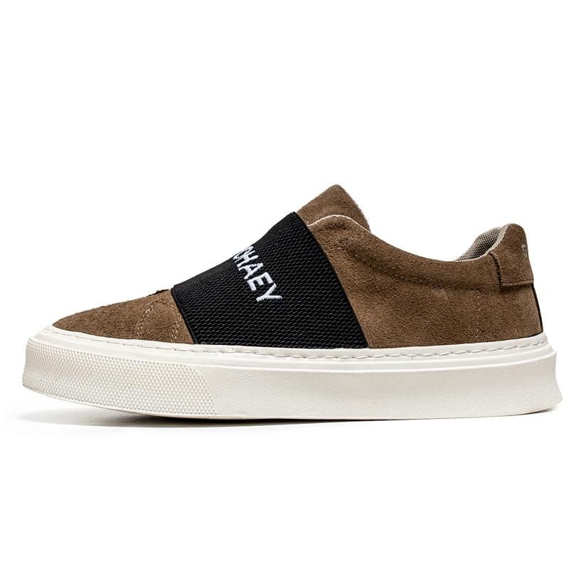 Fashion Designer Mens Suede Loafers Shoes Fashion Letter Slip On Casual Sneakers Men Comfort Vulcanize Shoes For Men Zapatillas Hombre_vogvips.com