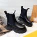 Women's Genuine Leather Ankle 2025 Spring And Autumn New Style Single-Layer Thick-Soled Height-Increasing Martin_vogvips.com