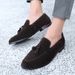Men's slip-on bean shoes men's plus-size fringe loafers_vogvips.com
