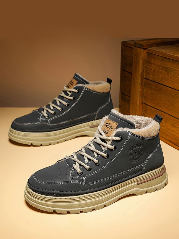 New Leather Spring Men's Shoes High-top Men's Heightening Tooling Martin Boots_vogvips.com