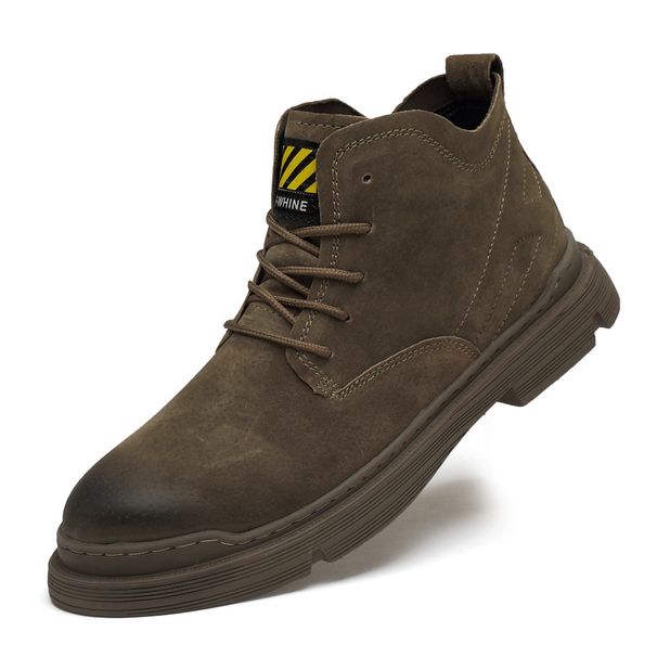 Men's Casual Men's Leather Boots Front Breathable Martin Boots Low Heel Tooling Boots Non-slip Bottom_vogvips.com
