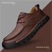 Italian Summer New Men's Casual Soft Sole Dad Pure Handmade Leather Shoes_vogvips.com