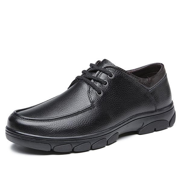 Men's Feet Casual Leather Upper Soft Leather Soft Sole Medium Dad Men's Shoes_vogvips.com