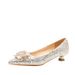Champagne Gold Square Buckle Heels - Elegant Rhinestone Bridal Pumps (Pointed Toe, 3.5 Inch Stiletto, Comfortable Wedding & Party Shoes For Women)_vogvips.com