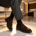 《Men Tassel Loafers Suede Slip On Platform Casual Shoes Thick Sole Business Dress Shoes Walking Moccasins_vogvips.com
