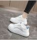 Plover White Women's Thick Soled Versatile Sports Board Shoes, 4.5cm Height Increase, Simple And Comfortable, Paired_vogvips.com