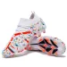 Mens Pink Green Firm Ground Soccer Cleats Breathable Knit For Professional Football Training Daily Outfit_vogvips.com