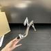 Fashion Thin Heel Temperament Versatile Silver Word With French High Heel Sandals Women_vogvips.com