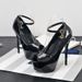 New Spring And Autumn Waterproof Platform Fish Hentian High Thin Heels, Lacquer Leather Back Strap, Shallow Mouth_vogvips.com