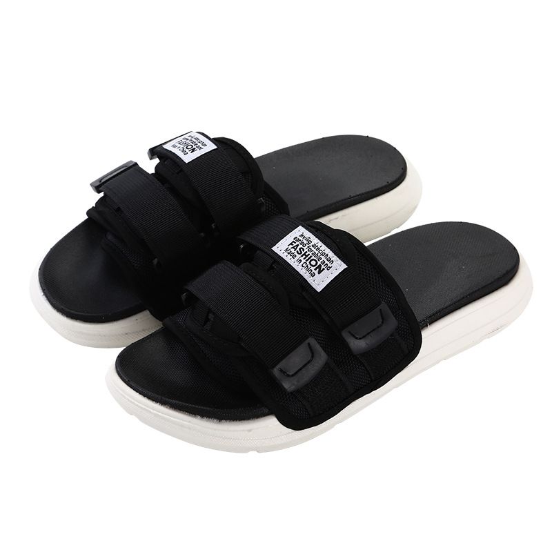 Summer Korean Style Women's Casual Trendy Beach Couple Slippers Fashionable Thick Soled Outdoor Wear Stylish for Students_vogvips.com