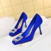 7792-1K82 European And American Style Party High-heeled Women's Shoes, Ultra-high Heel, Shallow Square Toe, Suede With_vogvips.com