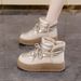 High-top Snow Boots Winter Fleece Lined Thickened 202 New Style Outdoor Warm Non-slip Short Cotton Shoes For Women_vogvips.com