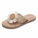Summer Faux Grass Woven Women Sandals Fashion Flat Shoes Beach Sandals Casual Sandals Women Shoes Flip Flops Slide Zapatos Mujer_vogvips.com