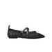 Mesh Ballet Style Flat Shoes Spring And Summer Black Fashion Simple Personality Single Shoes_vogvips.com