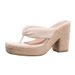 Women's Shoes Women's Rope Wedge Thick Soled Sandals Flip Flops Summer Vacation Waterproof Platform High Heels_vogvips.com