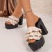 New Style Plus Size Women's High Heel Waterproof Platform Peep Toe Fashion Classic Slippers High End_vogvips.com
