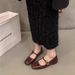 Small And Tall Mary Jane Single Women 2025 New Spring Shallow Mouth Fairy Evening Bean Shoes_vogvips.com