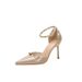 French-style Nude Pointed-toe High-heeled For Women, 2024 New Spring-summer Sandals, Women's Studded Single Shoes With_vogvips.com