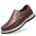 Casual Slip-On Loafers, New Simple Versatile One-Piece Leather Shoes For Men, Factory_vogvips.com