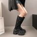 2025 Summer New Women's Long Niche Mesh Breathable Over-the-Knee Boots, Paired With Skirts, Martin Sandals_vogvips.com