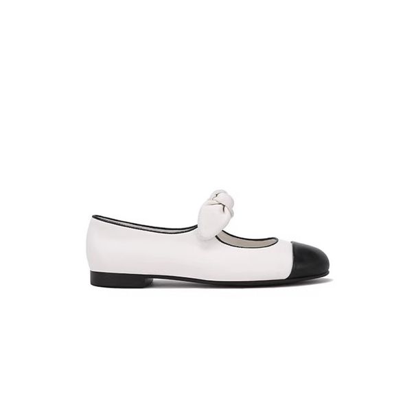 Round-toe Bow Ballet Shoes Women's Flat Color Matching All-match Mary Jane Shoes Casual Shoes_vogvips.com