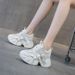 2025 Spring New Dad Shoes Thick Sole Hidden Heel Internet Celebrity Hot Casual Versatile Fashion Style Lace-up Women_vogvips.com