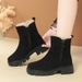 Women's Snow Boots, Women's Boots, Comfortable New Autumn And Winter Versatile Short Tube Anti Slip And Thick Velvet Warm Cotton Shoes_vogvips.com
