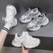 Leather Small, Thick Soled, Height Increasing Dad For Women 2024 Spring And Autumn New Mesh Breathable Versatile Casual_vogvips.com